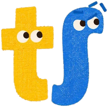 Saylo’s CH sound character, a hand-painted CH letter with big eyes