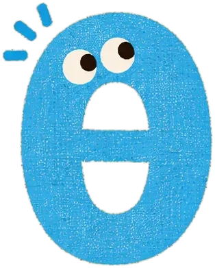 Saylo’s TH sound character, a hand-painted TH letter with big eyes